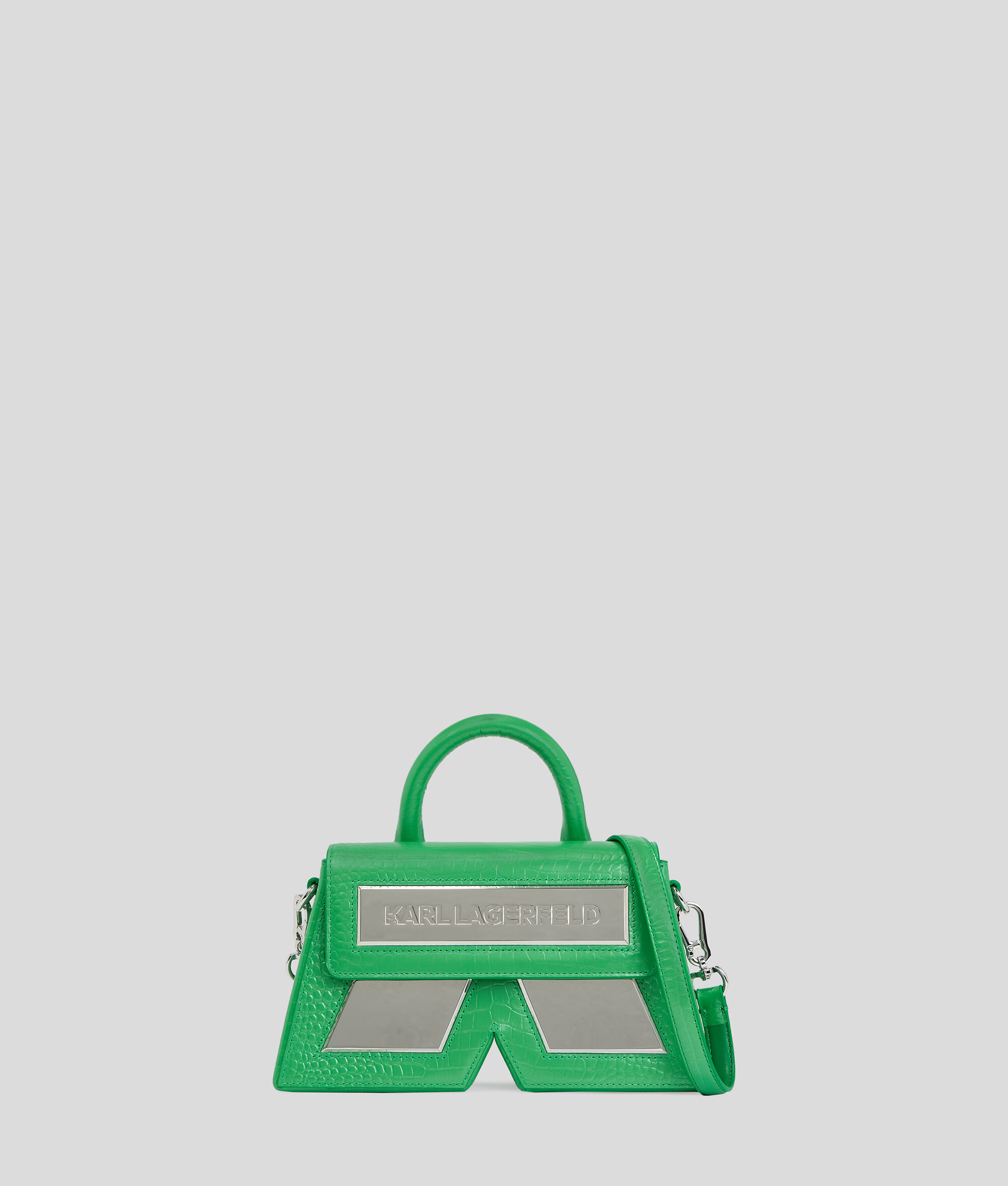 (image for) Word Of Mouth IKON K SMALL CROC-EFFECT CROSSBODY BAG